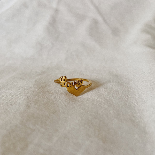 "Love U" Ring