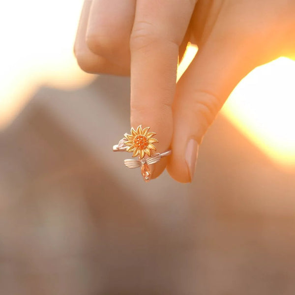 925 Sterling Silver Sunflower Ring 🌻