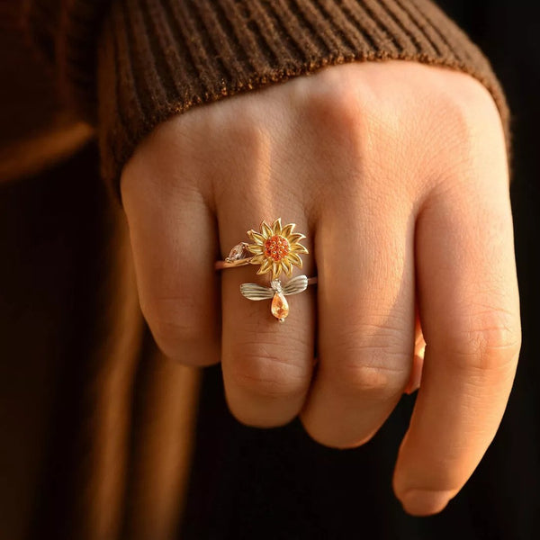 925 Sterling Silver Sunflower Ring 🌻