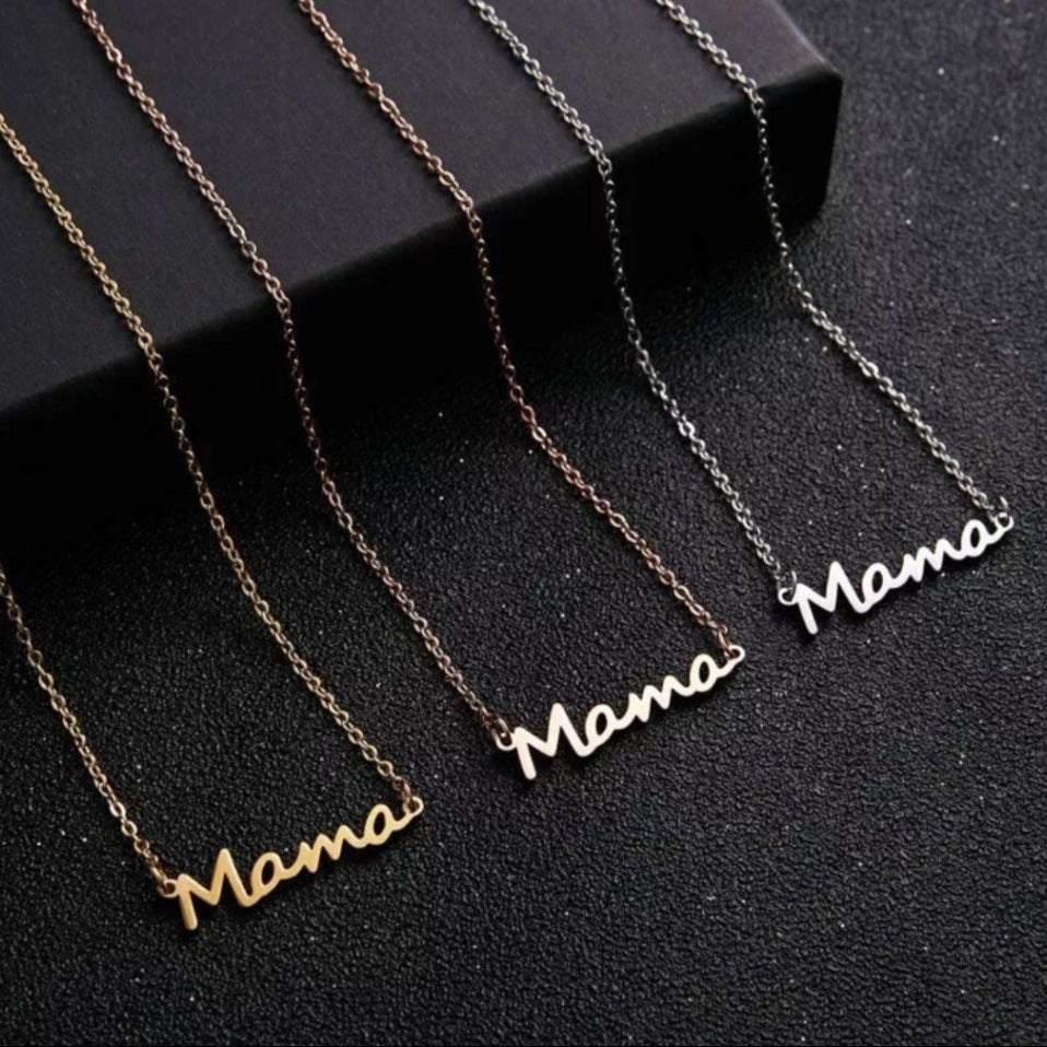 Mama Necklace & Bracelet – Stainless Steel Elegance ✨