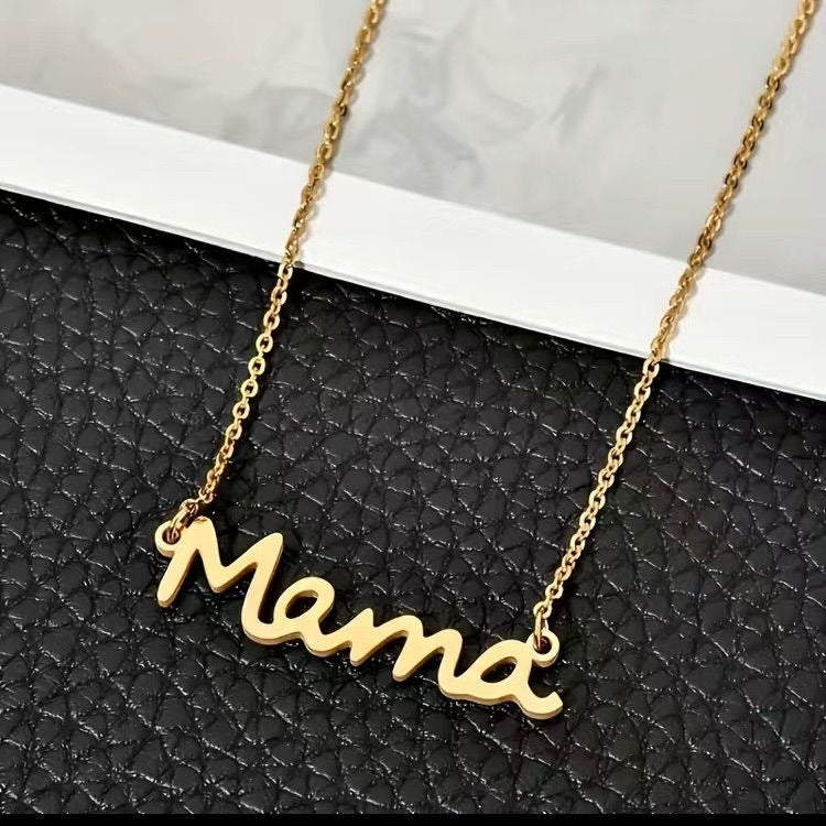 Mama Necklace & Bracelet – Stainless Steel Elegance ✨