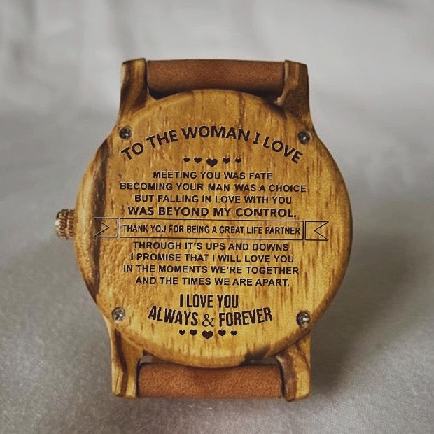 To The Woman I Love - IC01 Wood Watch