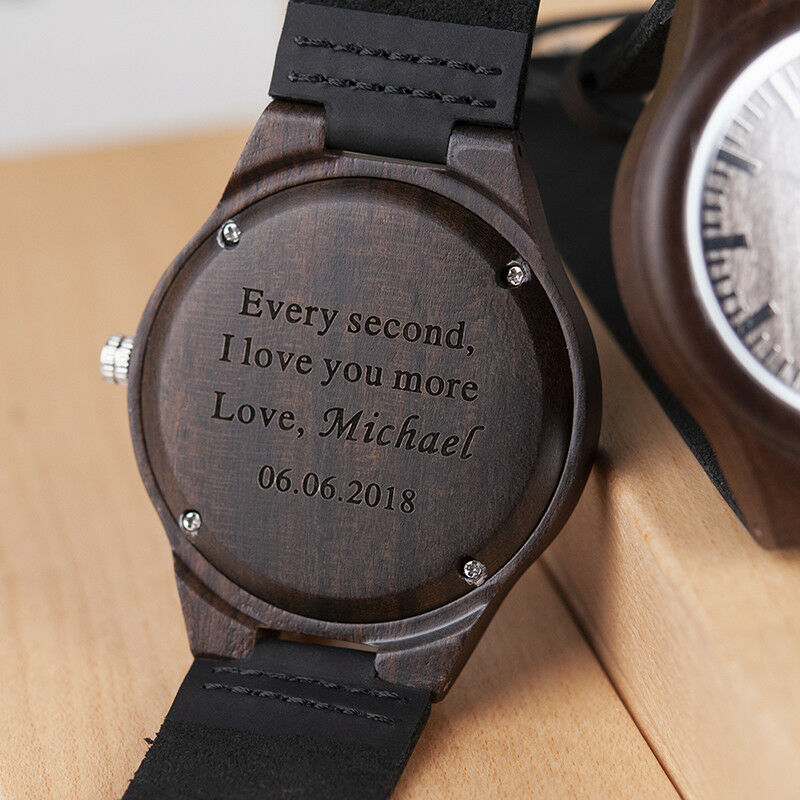 Personalized wood watch