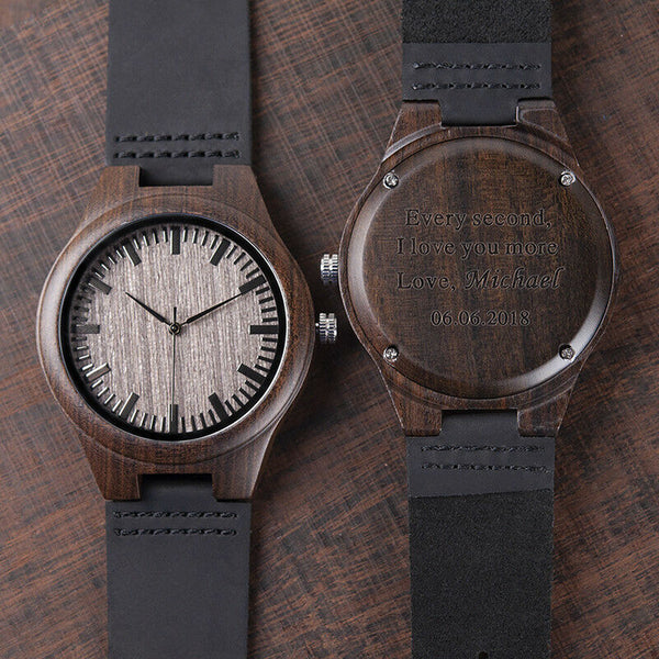 Personalized wood watch