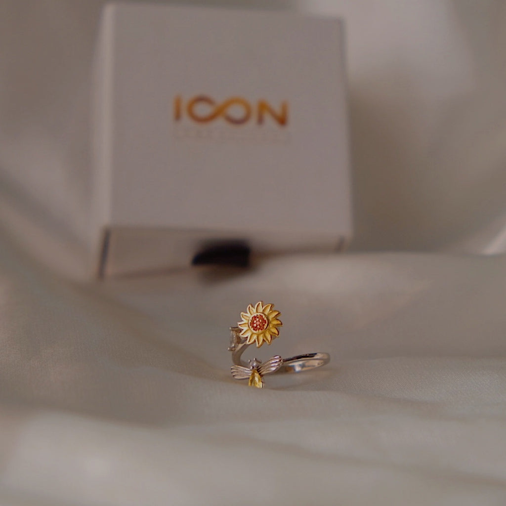 925 Sterling Silver Sunflower Ring 🌻