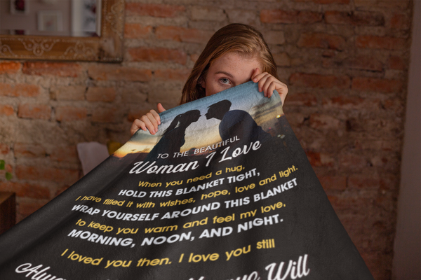 To the Woman I Love - Premium Message Fleece Blanket