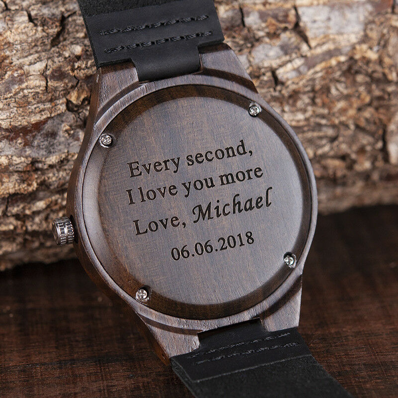 Personalized wood watch